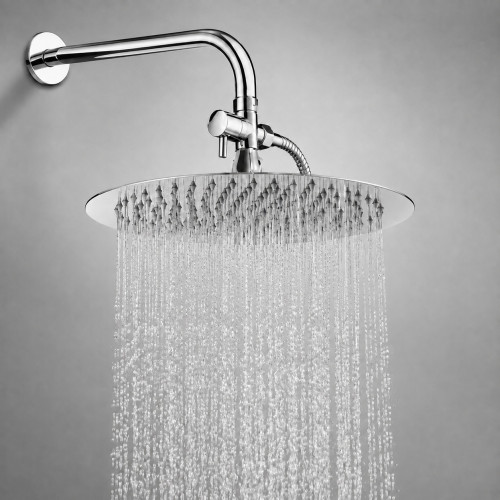 Kit Desviador Metalico- Ducha Redonda 20 Con Soporte