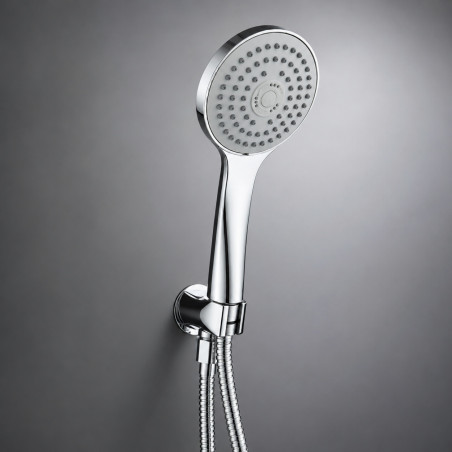 Kit Desviador Metalico- Ducha Redonda 20 Con Soporte