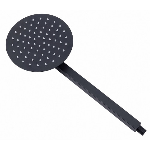 Kit Regadera Plana Negra -tubo-mezclador Ducha Suprema Tames