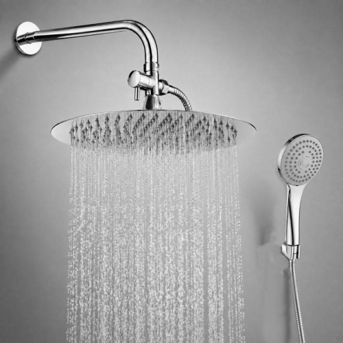 Kit Desviador Metalico- Ducha Redonda 20 Con Soporte
