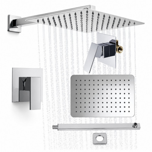 Kit Regadera Rectangular 30cm x20 cm  A Pared Mezclador Perfección