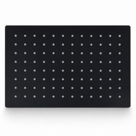 Regadera Techo Anticalcárea Rectangular Expresión Negra Tm
