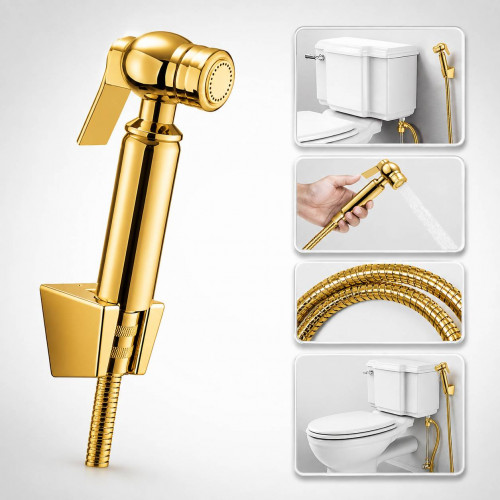 Bidet Sanitario Metal Dorado Desviador 1/2 Tames-soporte Abs