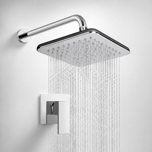 Kit Ducha Antihongos Cromo Tames Pared Mezclador Perfección