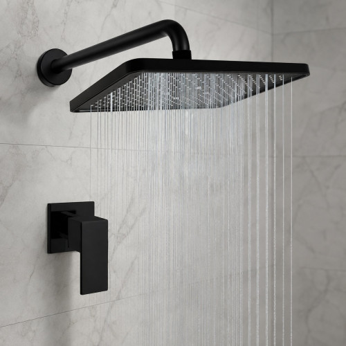 Kit Regadera Anti-hongos Zafiro-registro Agua Fría Negro