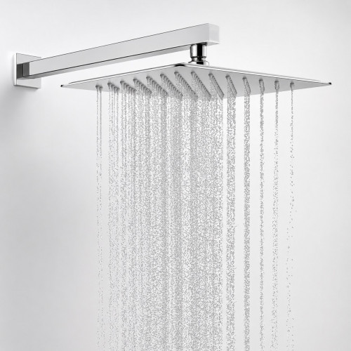 Kit Regadera Metálica 25cm Tubo Pared Mezclador Ducha Tames
