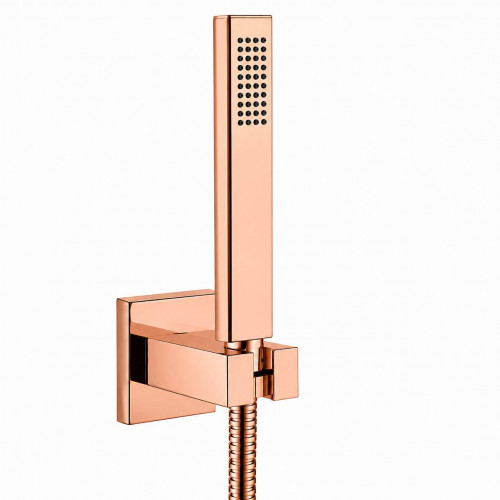 Teleducha Soporte Conector 1/2 Rosca Pared Oro Rosa Metal