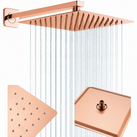 Ducha, Regadera Anticalcarea 30cm Gold Rose Tames Md