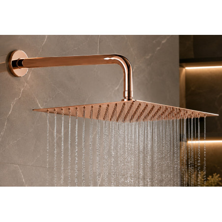 Ducha, Regadera Anticalcarea 20cm Oro Rosa Tames Md
