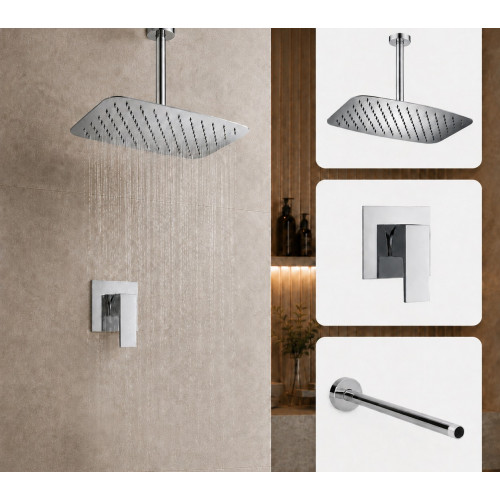 Regadera Techo Anticalcárea Oval Mixer Perfección Tames