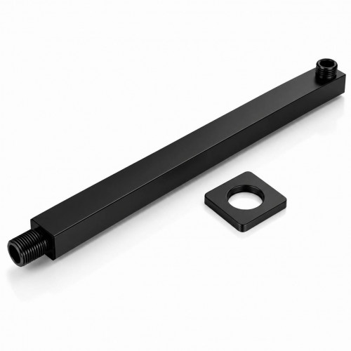 Tubo Ducha Cuadrado Color Negro De 40 cm (no incluye ducha)