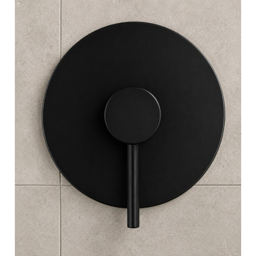 Kit Ducha Techo Antihongo Tames Negra Rectangular +mezclador