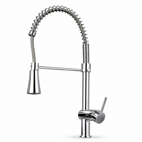 Griferia Lavaplatos Espiral Diseño Industrial Con Cabezal Móvil
