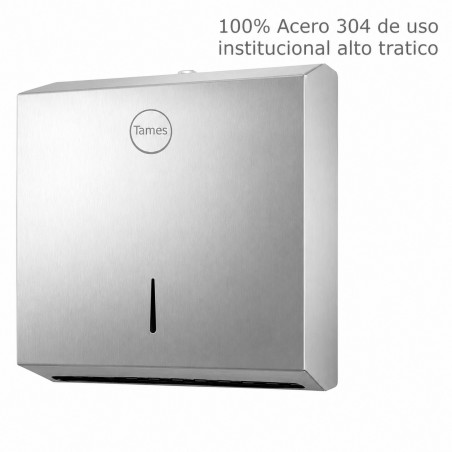 Dispensador Institucional en Acero 304 para Toallas de Mano