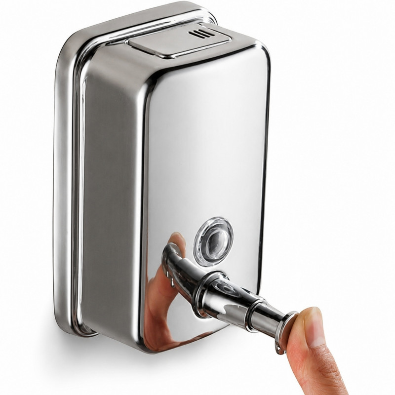 Dispensador Jabón , Institucional Acero 500 Ml, Pared