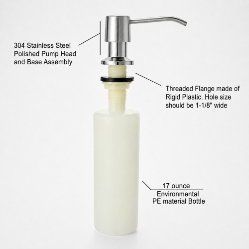 Griferia Cromo Lavaplatos Mezclador -dispensador Jabón 500ml