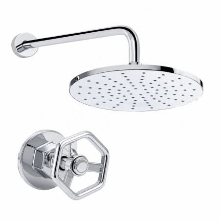 Kit Regadera Sogno Panel Lluvia Y Registro Driver Agua Fria