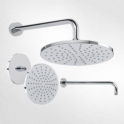 Kit Ducha Regadera 20cm Abs Sogno Panel Blanco Pared Tames