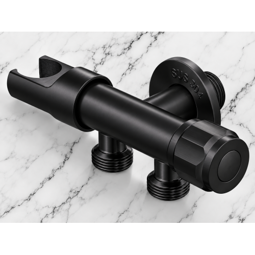 Bidet Sanitario Acero 304 Negro Valvula De Doble Salida