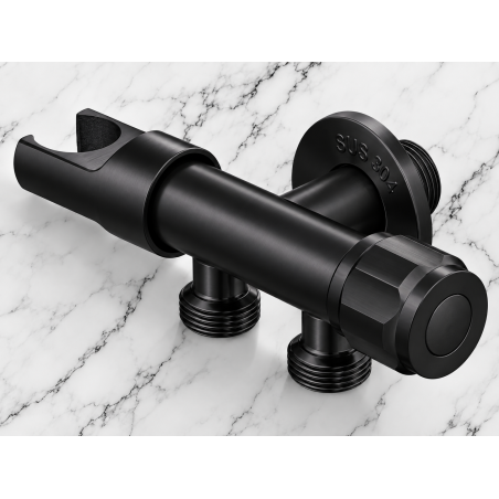 Bidet Sanitario Acero 304 Negro Valvula De Doble Salida