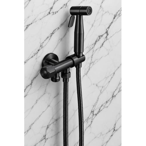 Bidet Sanitario Acero 304 Negro Valvula De Doble Salida