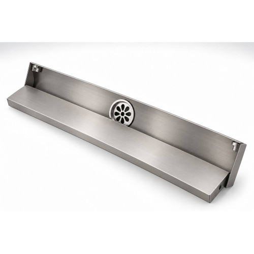 Rejilla Piso Oculta 60x10 Acero Inox 304 Antiolor Atrapa Pelo