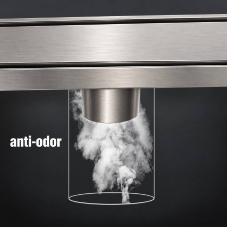 Rejilla Piso Oculta 60x10 Acero Inox 304 Antiolor Atrapa Pelo