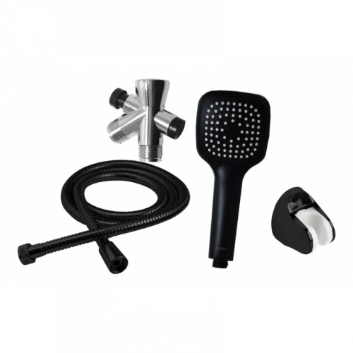 Kit Tele Ducha Negra -...