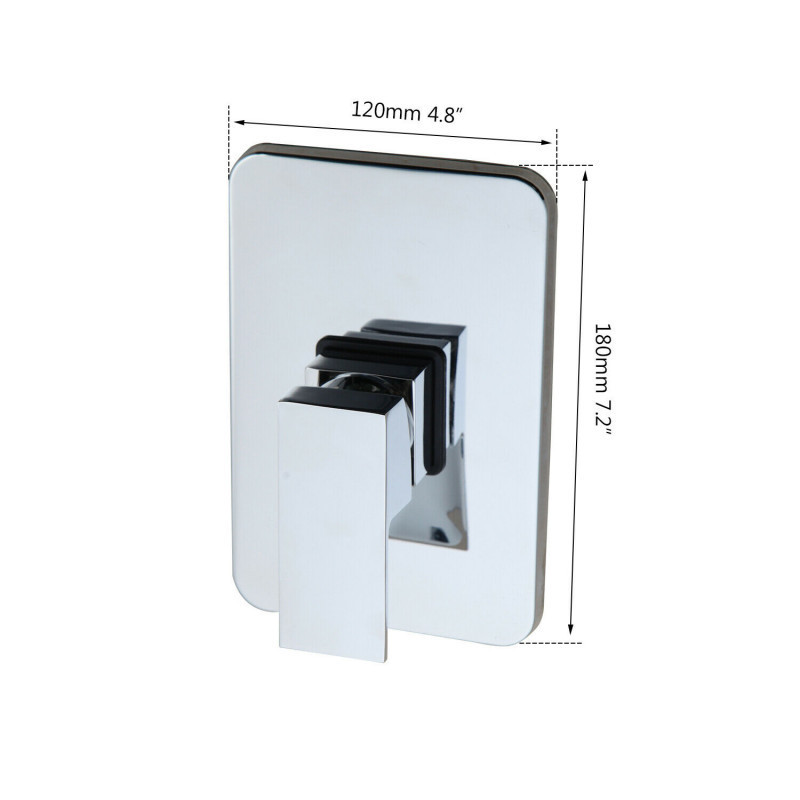 Mezclador Monocontrol Premium Lujo Cuadrado Escudo Grande