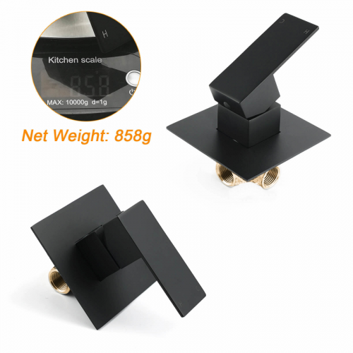 Mezclador Ducha Negro Borde...