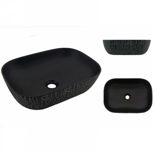 Lavamanos Negro Matte Tames...