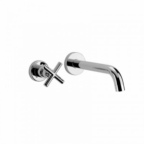 Llave Lavamanos Pared Cromo...