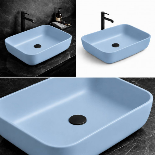 Lavamanos Blanco Pool Azul...